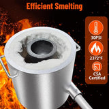 Propane Gas Metal Melting Furnace – 6KG, Up to 1200°C, High-Temperature Foundry Furnace for Copper, Aluminium, Brass, Bronze, Silver & Gold