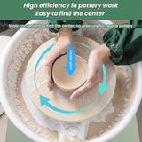 25cm Electric Pottery Wheel 350W – Adjustable Legs, Detachable Basin & Foot Pedal
