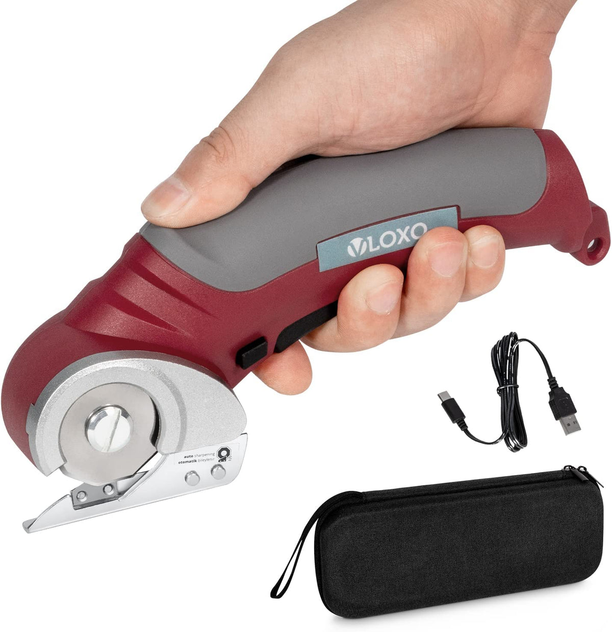 VLOXO cordless rotary scissors with LED charger