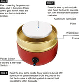 Mini Pottery Wheel with Adjustable Speed and forward & backward rotation