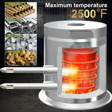 Large 25KG Propane Melting Furnace Kit, 2500°F Stainless Steel Foundry Furnace for Gold, Silver, Copper, Ideal for DIY Metal Casting, Metal Scrap Recycle and Home Foundry Project