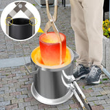 Large 25KG Propane Melting Furnace Kit, 2500°F Stainless Steel Foundry Furnace for Gold, Silver, Copper, Ideal for DIY Metal Casting, Metal Scrap Recycle and Home Foundry Project