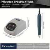 Hobbies For All Prime 407 Engraver, 50,000 RPM Brushless Micromotor Set for High Speed engraving with a Hand-piece for detailed work and Foot Pedal for plus accessories
