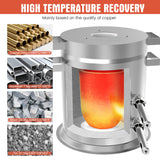 Large 25KG Propane Melting Furnace Kit, 2500°F Stainless Steel Foundry Furnace for Gold, Silver, Copper, Ideal for DIY Metal Casting, Metal Scrap Recycle and Home Foundry Project