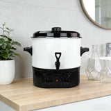 HFA Electric Wax Melter, 1800W Candle Making Pot with Adjustable Temperature Control, Dispensing Tap and Timer, White