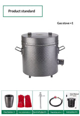Propane Gas Metal Melting Furnace – 6KG, Up to 1200°C, High-Temperature Foundry Furnace for Copper, Aluminium, Brass, Bronze, Silver & Gold