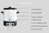 HFA Electric Wax Melter, 1800W Candle Making Pot with Adjustable Temperature Control, Dispensing Tap and Timer, White