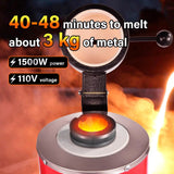 Propane Gas Metal Melting Furnace – 6KG, Up to 1200°C, High-Temperature Foundry Furnace for Copper, Aluminium, Brass, Bronze, Silver & Gold