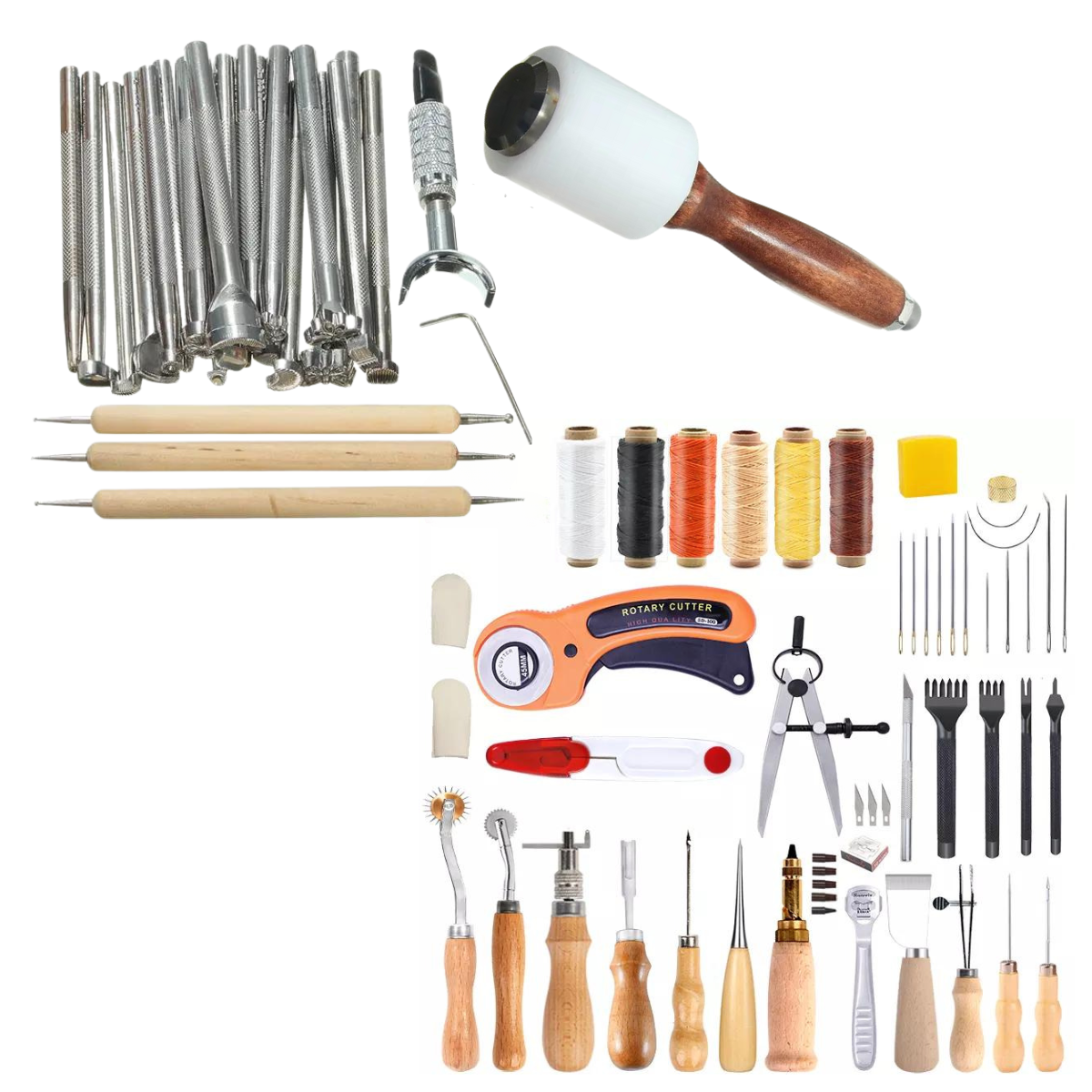 81-piece leather craft tool set
