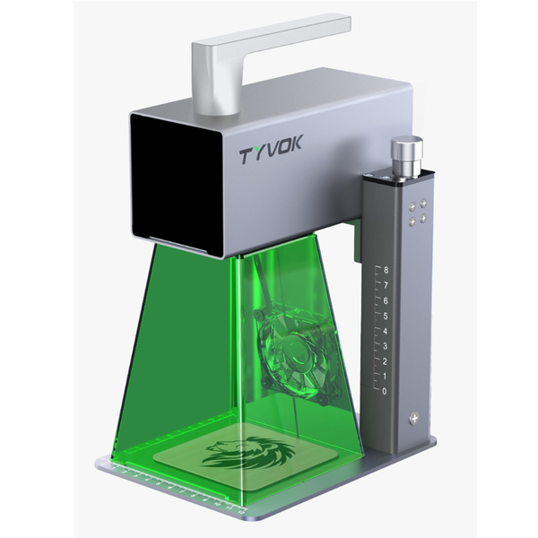 TYVOK P2 10W Compact Galvo Laser Engraver for Wood, Leather, Gifts and Tags, 60 x 60 mm Engraving Area