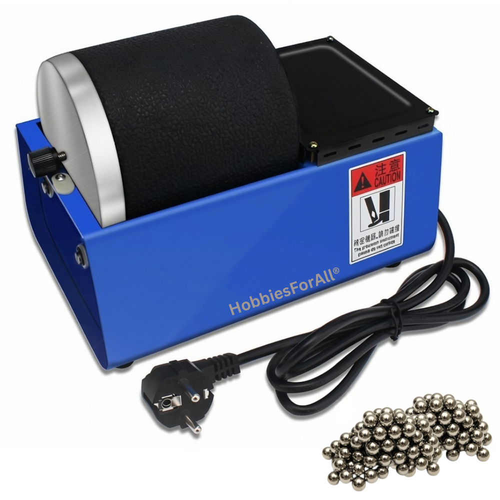 Mini Tumbler Polishing Machine with 1L Rubber Barrel for Jewelry and Small Parts