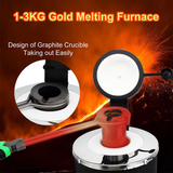 3kg Electric Gold & Silver Melting Furnace – 1150°C with Graphite Crucible & PID Control