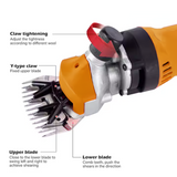 SHEEP SHEARS 850W with 13 Teeth, 6 Speeds and 2800rpm/minute includes 100ml oil