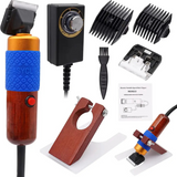 Electric rug carving trimmer with shearing guide