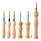 Wooden punch needle embroidery set
