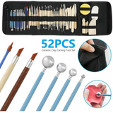 52-piece polymer clay sculpting and pottery tool kit