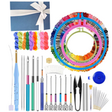 156-piece punch needle embroidery and cross stitch kit