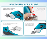 VLOXO Cordless Scissors with 2 blades for Tufting Rug Carving & Fabrics CORDLESS