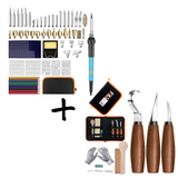 Ultimate wood sculpting whittling and pyrography kit