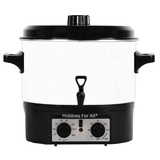 HFA Electric Wax Melter, 1800W Candle Making Pot with Adjustable Temperature Control, Dispensing Tap and Timer, White