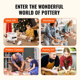 28cm 450W Electric Pottery Wheel with Foot Pedal & LCD Touch Screen – DEMO