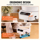 28cm 450W Electric Pottery Wheel with Foot Pedal & LCD Touch Screen – DEMO