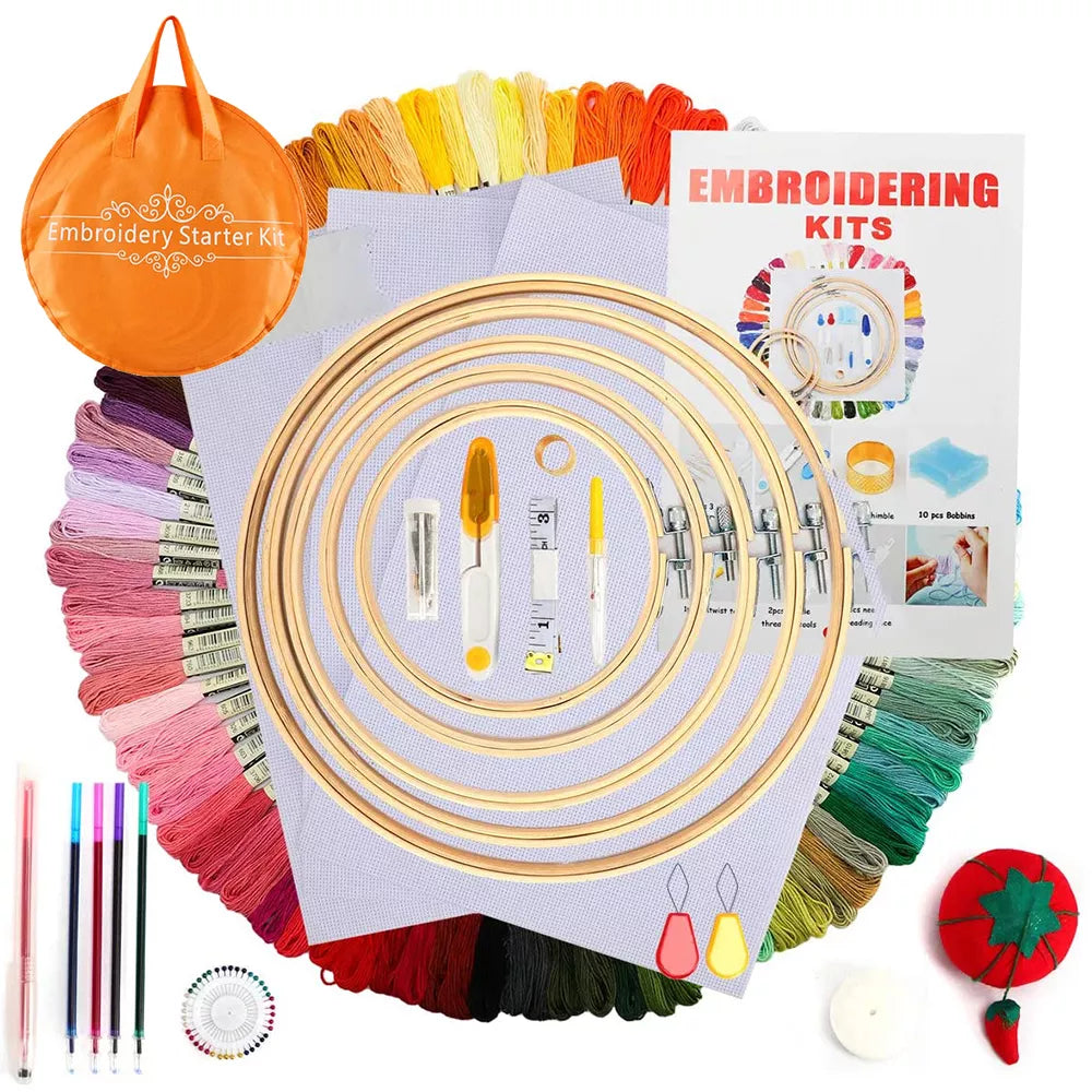 215-piece embroidery starter kit