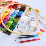 Embroidery Starter Kit in a Beautiful Embroidery Bag with 203 Pieces - GREEN
