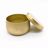 Tins for Candles, Candy, Jewellery Etc. 120ml, seamless tins with lids