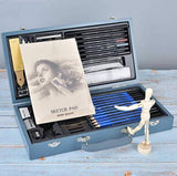 60-piece charcoal drawing and sketching set