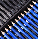 60 pieces Charcoal Drawing Sketch Set in a Wooden Case