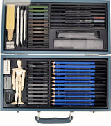 60 pieces Charcoal Drawing Sketch Set in a Wooden Case