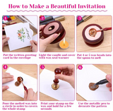 All in one Wax Seal Stamp Starter Kit with 3 Stamp Seals