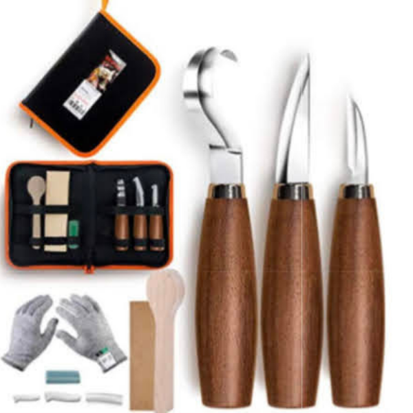 8-piece wood whittling and carving kit