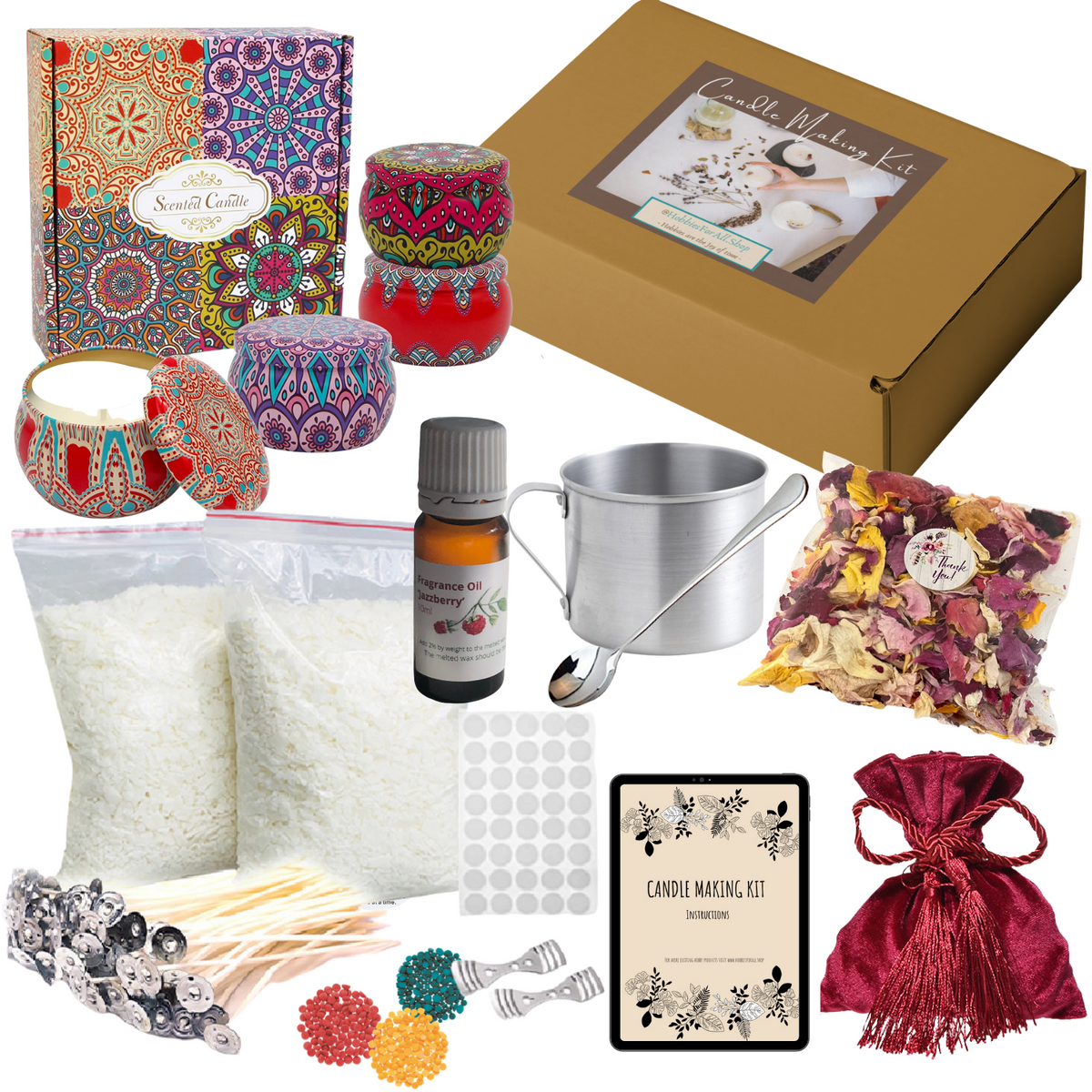 Soy wax candle making kit